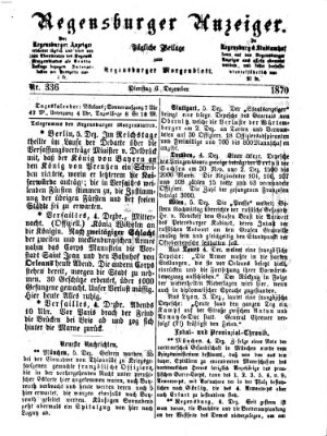 Regensburger Anzeiger Dienstag 6. Dezember 1870