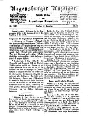 Regensburger Anzeiger Samstag 10. Dezember 1870