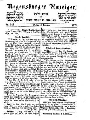 Regensburger Anzeiger Freitag 16. Dezember 1870