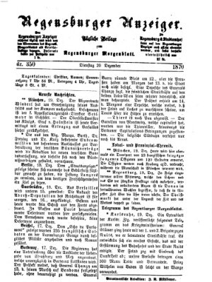 Regensburger Anzeiger Dienstag 20. Dezember 1870