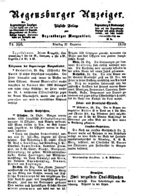 Regensburger Anzeiger Dienstag 27. Dezember 1870