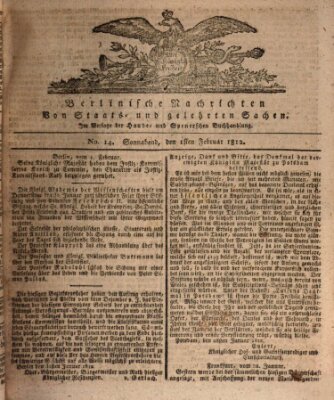 Berlinische Nachrichten von Staats- und gelehrten Sachen Samstag 1. Februar 1812