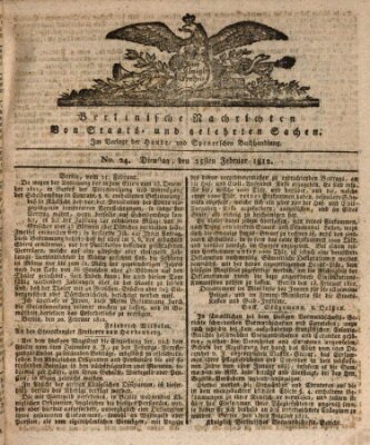 Berlinische Nachrichten von Staats- und gelehrten Sachen Dienstag 25. Februar 1812