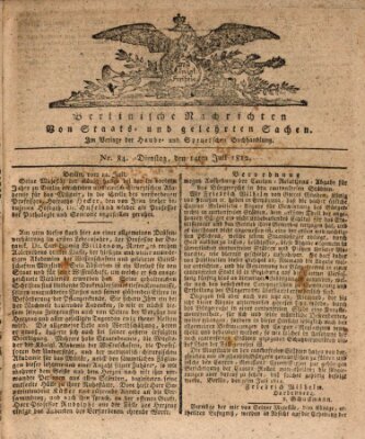 Berlinische Nachrichten von Staats- und gelehrten Sachen Dienstag 14. Juli 1812