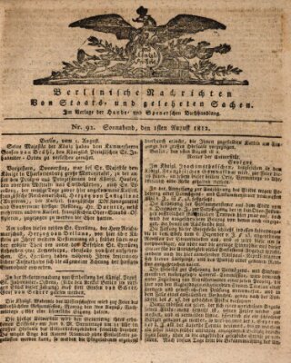 Berlinische Nachrichten von Staats- und gelehrten Sachen Samstag 1. August 1812