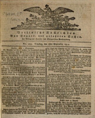 Berlinische Nachrichten von Staats- und gelehrten Sachen Dienstag 1. September 1812