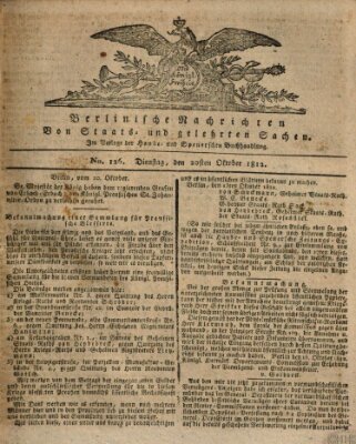 Berlinische Nachrichten von Staats- und gelehrten Sachen Dienstag 20. Oktober 1812