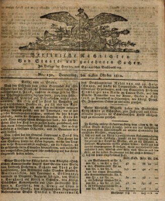 Berlinische Nachrichten von Staats- und gelehrten Sachen Donnerstag 29. Oktober 1812