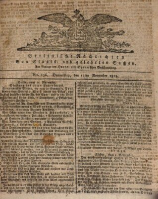 Berlinische Nachrichten von Staats- und gelehrten Sachen Donnerstag 12. November 1812