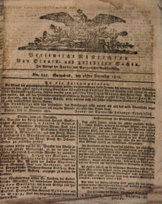 Berlinische Nachrichten von Staats- und gelehrten Sachen Samstag 26. Dezember 1812