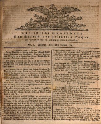 Berlinische Nachrichten von Staats- und gelehrten Sachen Dienstag 12. Januar 1813