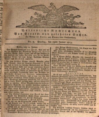 Berlinische Nachrichten von Staats- und gelehrten Sachen Dienstag 19. Januar 1813