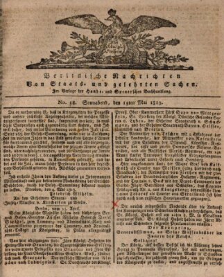 Berlinische Nachrichten von Staats- und gelehrten Sachen Samstag 15. Mai 1813