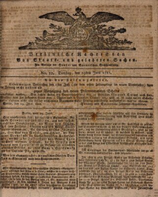 Berlinische Nachrichten von Staats- und gelehrten Sachen Dienstag 29. Juni 1813