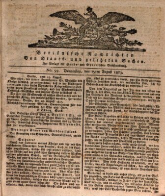 Berlinische Nachrichten von Staats- und gelehrten Sachen Donnerstag 19. August 1813