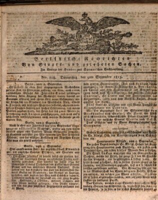 Berlinische Nachrichten von Staats- und gelehrten Sachen Donnerstag 9. September 1813