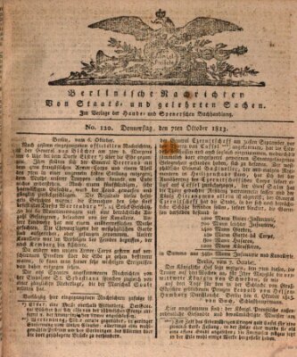 Berlinische Nachrichten von Staats- und gelehrten Sachen Donnerstag 7. Oktober 1813