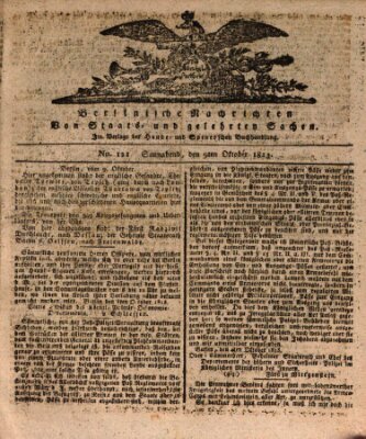 Berlinische Nachrichten von Staats- und gelehrten Sachen Samstag 9. Oktober 1813