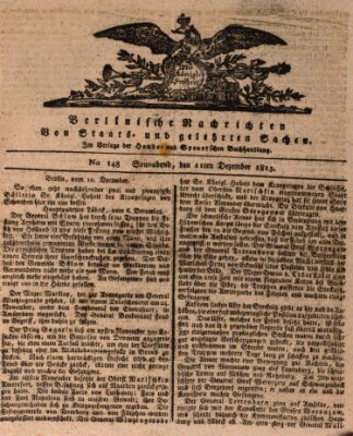 Berlinische Nachrichten von Staats- und gelehrten Sachen Samstag 11. Dezember 1813