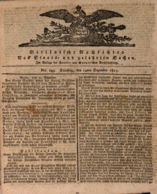 Berlinische Nachrichten von Staats- und gelehrten Sachen Dienstag 14. Dezember 1813