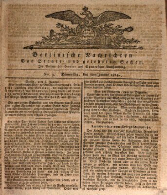 Berlinische Nachrichten von Staats- und gelehrten Sachen Donnerstag 6. Januar 1814