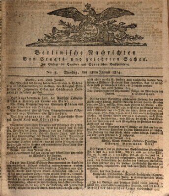 Berlinische Nachrichten von Staats- und gelehrten Sachen Dienstag 18. Januar 1814