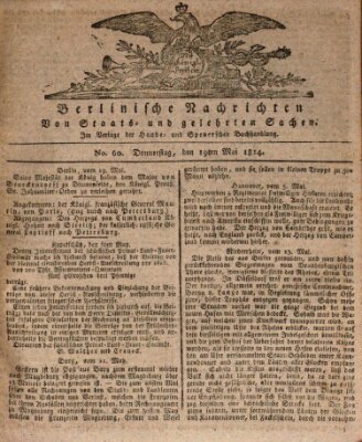 Berlinische Nachrichten von Staats- und gelehrten Sachen Donnerstag 19. Mai 1814