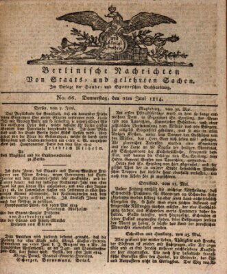 Berlinische Nachrichten von Staats- und gelehrten Sachen Donnerstag 2. Juni 1814