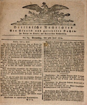 Berlinische Nachrichten von Staats- und gelehrten Sachen Donnerstag 9. Juni 1814