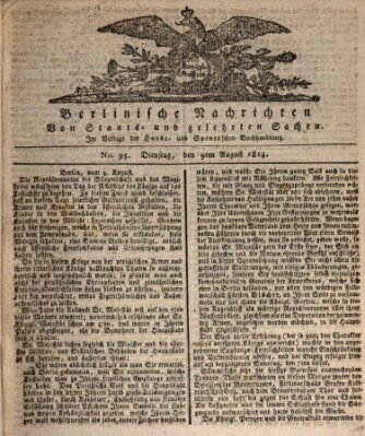 Berlinische Nachrichten von Staats- und gelehrten Sachen Dienstag 9. August 1814