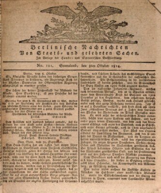 Berlinische Nachrichten von Staats- und gelehrten Sachen Samstag 8. Oktober 1814