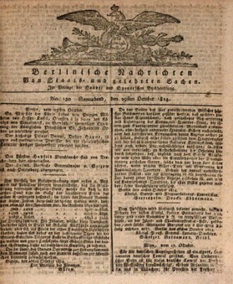 Berlinische Nachrichten von Staats- und gelehrten Sachen Samstag 29. Oktober 1814