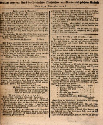 Berlinische Nachrichten von Staats- und gelehrten Sachen Dienstag 8. November 1814