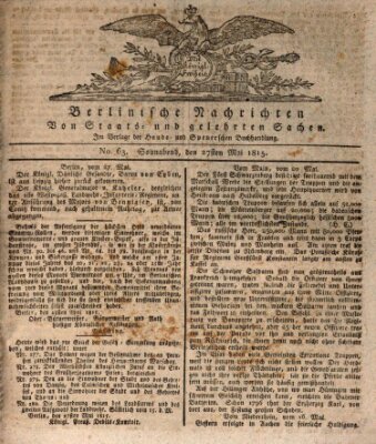 Berlinische Nachrichten von Staats- und gelehrten Sachen Samstag 27. Mai 1815