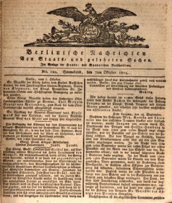 Berlinische Nachrichten von Staats- und gelehrten Sachen Samstag 7. Oktober 1815