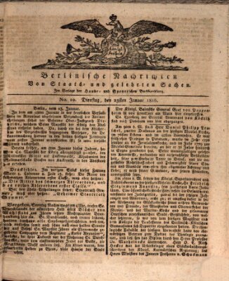 Berlinische Nachrichten von Staats- und gelehrten Sachen Dienstag 23. Januar 1816