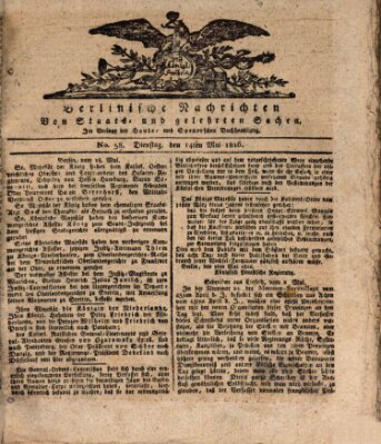 Berlinische Nachrichten von Staats- und gelehrten Sachen Dienstag 14. Mai 1816