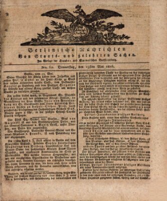 Berlinische Nachrichten von Staats- und gelehrten Sachen Donnerstag 23. Mai 1816