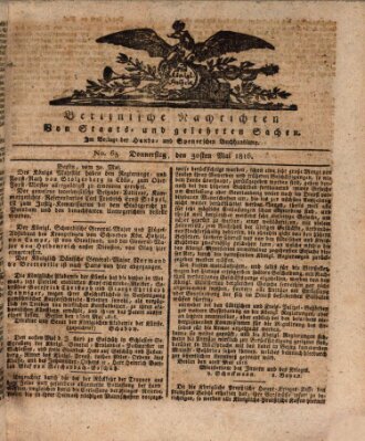 Berlinische Nachrichten von Staats- und gelehrten Sachen Donnerstag 30. Mai 1816