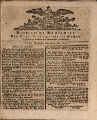 Berlinische Nachrichten von Staats- und gelehrten Sachen Donnerstag 25. Juli 1816