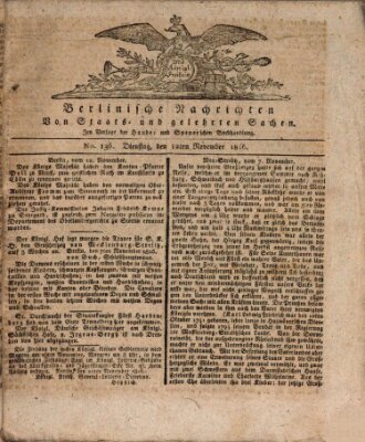 Berlinische Nachrichten von Staats- und gelehrten Sachen Dienstag 12. November 1816