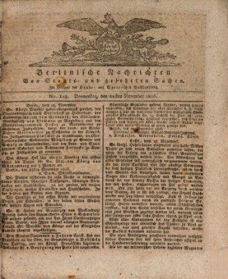 Berlinische Nachrichten von Staats- und gelehrten Sachen Donnerstag 28. November 1816