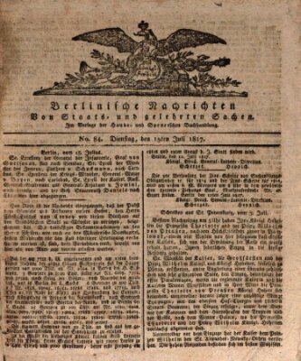 Berlinische Nachrichten von Staats- und gelehrten Sachen Dienstag 15. Juli 1817