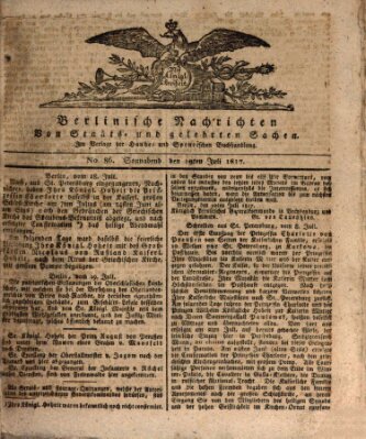 Berlinische Nachrichten von Staats- und gelehrten Sachen Samstag 19. Juli 1817