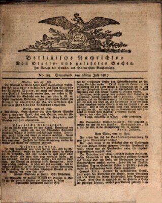 Berlinische Nachrichten von Staats- und gelehrten Sachen Samstag 26. Juli 1817