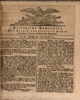 Berlinische Nachrichten von Staats- und gelehrten Sachen Dienstag 12. August 1817