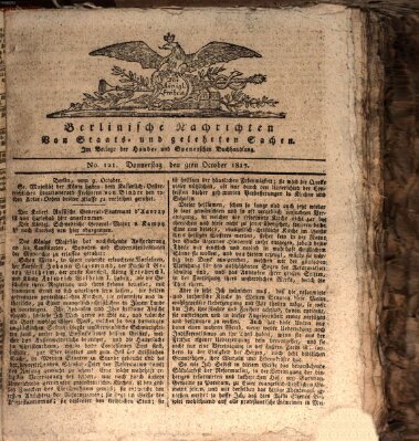 Berlinische Nachrichten von Staats- und gelehrten Sachen Donnerstag 9. Oktober 1817