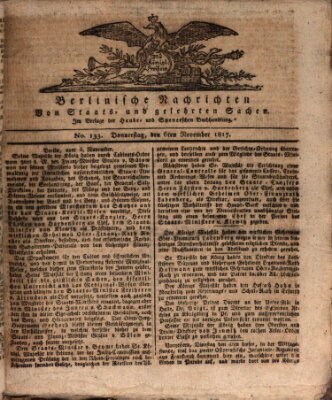 Berlinische Nachrichten von Staats- und gelehrten Sachen Donnerstag 6. November 1817