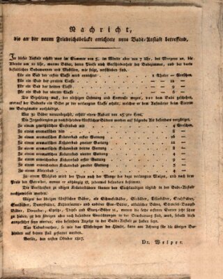 Berlinische Nachrichten von Staats- und gelehrten Sachen Mittwoch 22. Oktober 1817