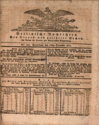 Berlinische Nachrichten von Staats- und gelehrten Sachen Samstag 20. Dezember 1817